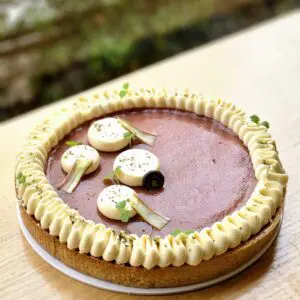 Vegan - Tarte Rhubarbe Verveine citron