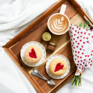 Brioche coeur praline rose